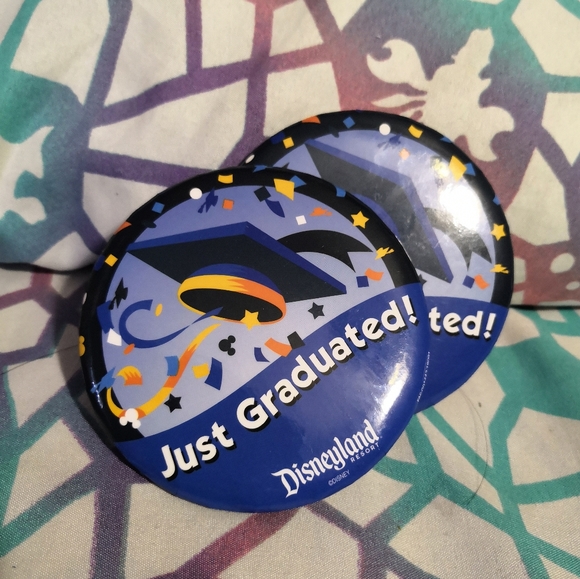 Disney Accessories - SOLD 🌺5/$25 2x Disneyland Just Graduated Buttons